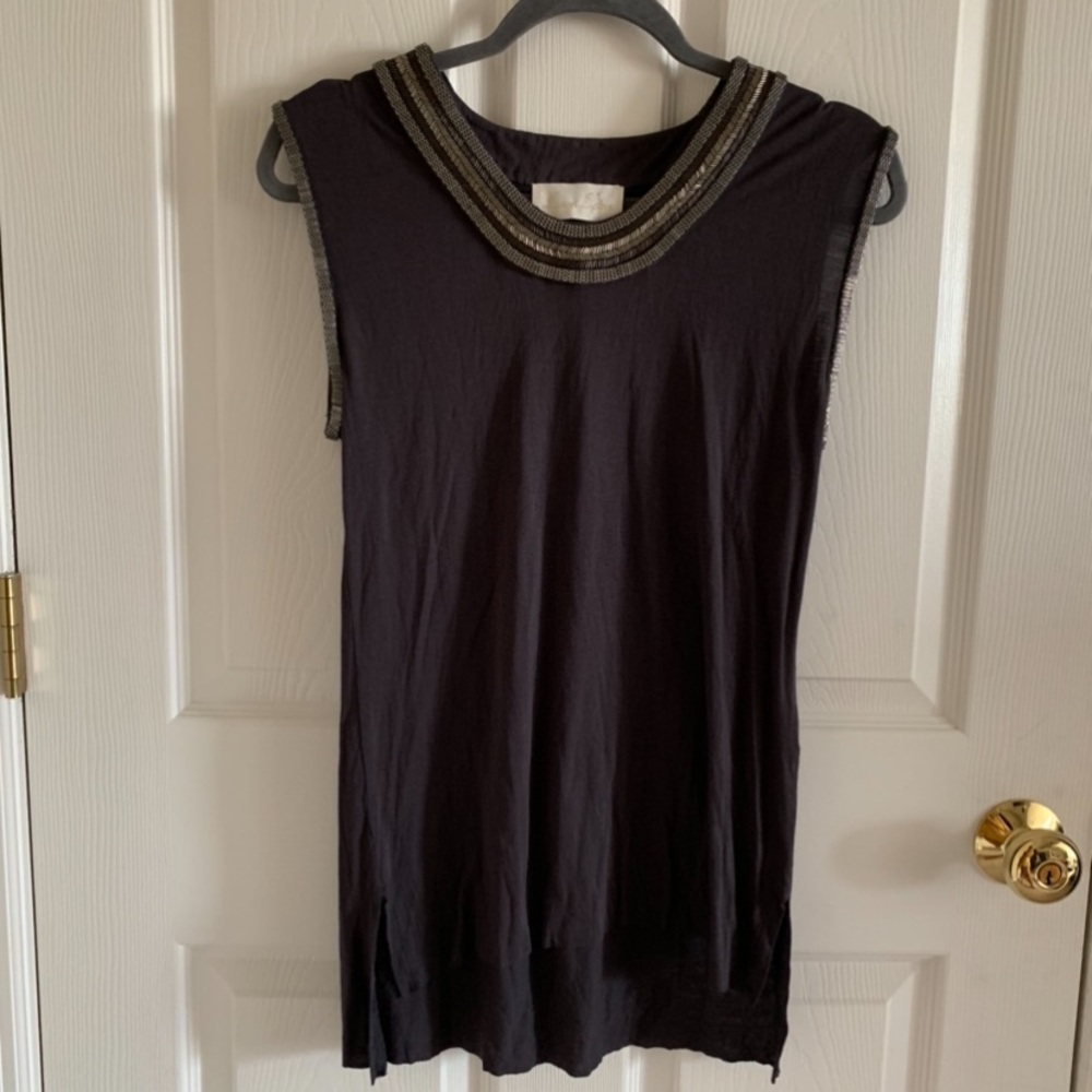 Love Sam Embroidered Blouse With Gold Trim Size M